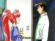 Tied up hentai redhead