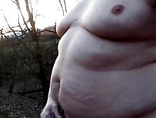 Fat Gay Man Masturbates Outdoors Alone