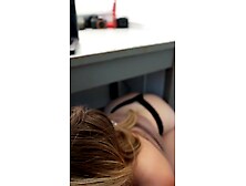 Sexy Blonde Blowing Big Cock On Her Day Off