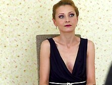 Blonde Czech girl on a leash fucked in public