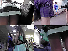 A-Line Skirt On A Skinny Bum In Accidental Upskirt Vid