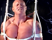 Musclejockbound. Com - Restrained Jock's Ass Drilled By A Muscular Gay In A Dominant P