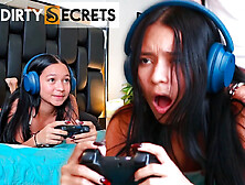 I SCREW MY STEPSISTER WHILST THIS BABE PLAYS CLIP GAMES