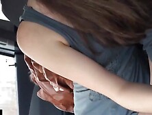 Jerking Off To Her Friend's Brother In The Car