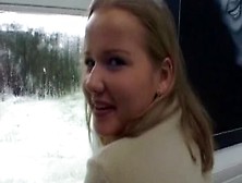 Stunning Buxomy Teen Gal Is Giving Head