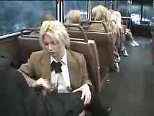 Naughty Schoolgirl Suck And Stroke On The Bus