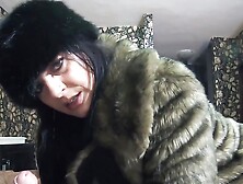 Milfycalla- Deep Blow-Job And Cum Play While Wearing A Hot Green Fur-Coat,  Leather Gloves And Long Boots 213