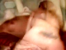 Horny Blonde Pregnant Bitch Taking Two Cocks Into Her Pierced Pussy