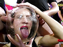 German College Babes Swapping Piss in Hardcore Gangbang - Cony Clay & Aymie Eng