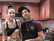 Nasty Tattooed Senorita And Her Friends In The Erotic Interview