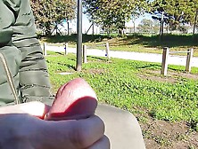 Flashing My Cock In Front A Everyone In A Public Park And My Stepdaugher Helps Me Cumshot - Real Sex Risky