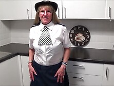 Full Back Knicker's Police Woman Strip