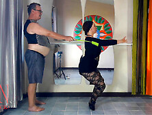 domination,  ballet outfit,  ballet slippers,  pointes,  ballet shoes,  fishnet bodysuit,  bodysuit,  teacher PART two