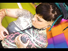 Goth Queen Teases Tiny Tits & Nipples Then Takes Rough Doggy,  Dripping Facial Cumshot