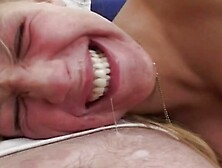 Hot blonde lady from Germany enjoy masturbating before sucking a cock