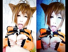 Makoto Nanaya Cosplayer Sayla Cum Tribute