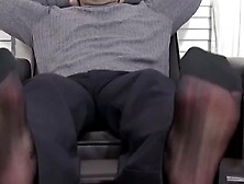 Huge Load Footjob - Muscle Stud Jerks Off His Own Feet And Shoots A Massive Facial