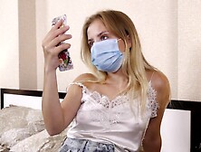 Slow Strip Tease and Hard Finger Fuck With Cute Monica!