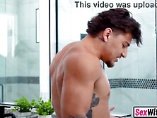 Kinky small teen step sister teases and bangs her large ramrod stepbro in the shower