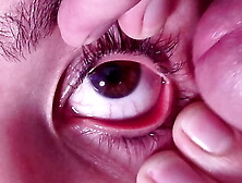 Jizz dumpster gets a full sperm shot into her open eye | talking