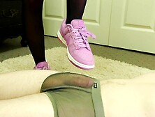 Tease with Sneakers & Seamless Hose