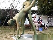 Asian Chick Is A Statue Getting Some Sex