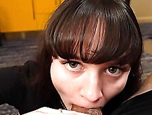 Skinny teen Remi Raw rides cock and gives a blowjob