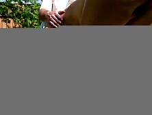 aged chubby woman banged in nature and cum in snatch