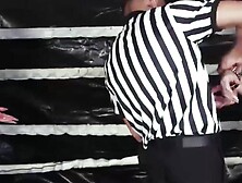 Liv Revamped And Redhead Sophia Locke Are Wrestling While The Referee Is Fucking Them