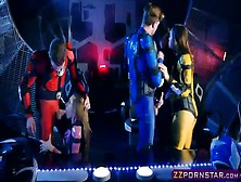 Power Rangers Cosplay And Group Fuck With Pornstars