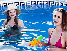 Kinky Chicks Having Fun In The Pool - Ruby Shades & Kate Quinn