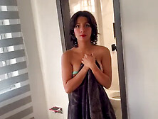 My Little Stepsister Asks Me to Pass Her the Towel as an Excuse to Fuck Her H...