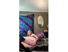 Redheaded ginger sweetheart sucks her toy, then bangs her booty going unfathomable anal