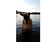 Femboy Furry Jerking Off In A Lake