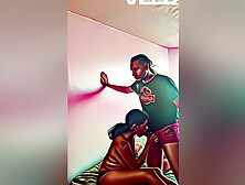 Korean Couple Do Filter Blowjob Big Dick Suck And Swallow Deep Throat With Car Toon