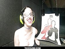 Thickumz - Cute Fat Ass Teen Shows off at the Gun Range