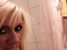 Hot German babe stuffing her toy deep inside her pussy