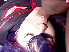 Ryuko Matoi Cosplay Babe Deepthroats And Gets Face-Fucked Hard!