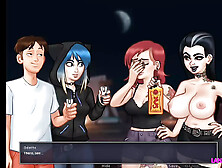 Summertime Saga #133 - Gigantic Titty Goth African Lipstick Goth Queen Facefucks Large Prick For Throbbing Throatpie