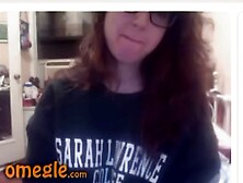 [Omegle] Cute College Nerd Gets Naked