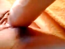 slurping pussy engulfs a big dildo