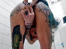 Milf Mommymisfit enjoys some steamy shower fun with an anal plug