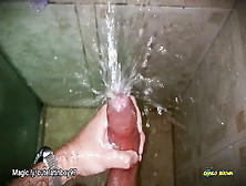 No Hands Water Masturbation.  Letting The Stream Of Water Fall On