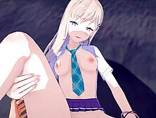 Saki Ayase Mounts A Stranger Outside School