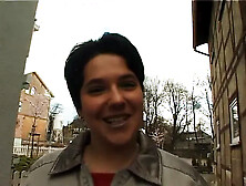 Obese unshaved brunette hair rubs and fingers her snatch at the casting