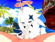 Two lovely anime dolls are sharing a lucky fella's dong