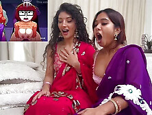 Petite Desis Miaz and Jasminx React to Cartoon Mystery Bang