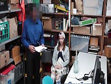 Real Teenage Shoplifter Tugging Big Cock For Jizzy Facial