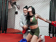 Smoking hot babes sharing dude's dick in interracial 3some