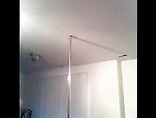 Amazing Stripper Does Splits On A Ceiling